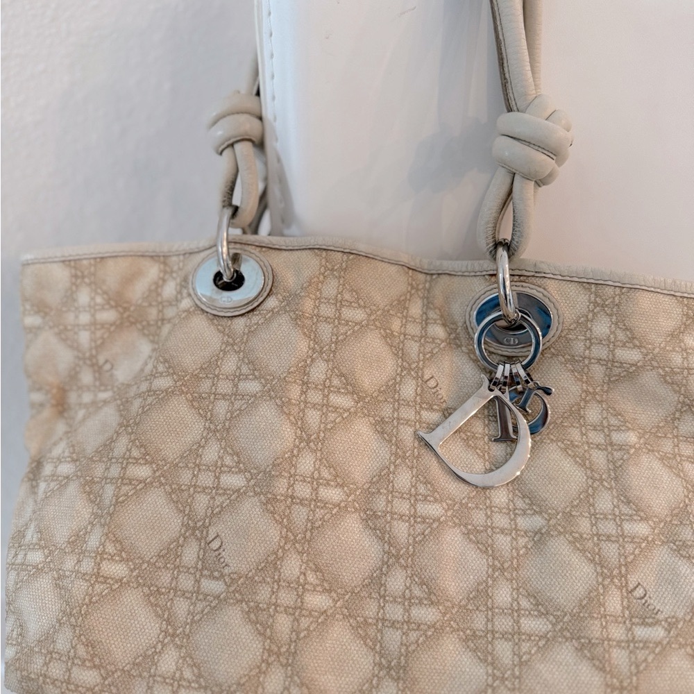 Dior Cream and Silver Tote Bag - Picture 2 of 10